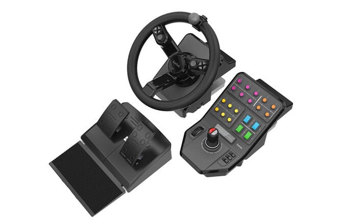 Conjunto Logitech G Saitek Heavy Equipment Volante + Pedais PC image number 3