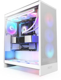 Caixa ATX NZXT H7 Flow RGB Branca Vidro Temperado