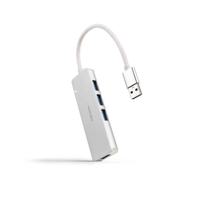 Hub Nanocable USB 3.0 4xUSB3.0. USB-A/M-USB 3.0/H ALUM. 18CM image number 0