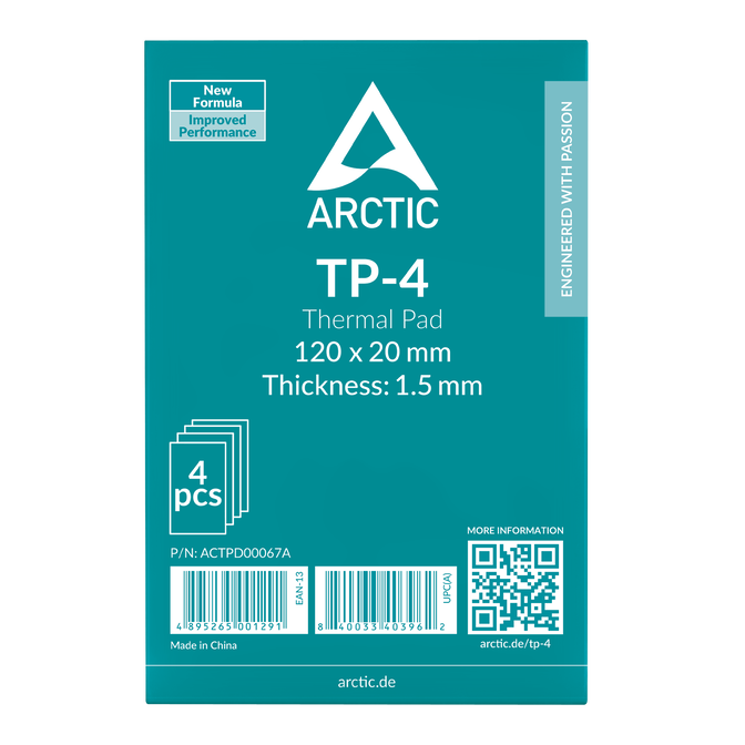 Thermal Pad Arctic TP-4 120 x 20 x 1.5 mm (Pack 4) image number 1