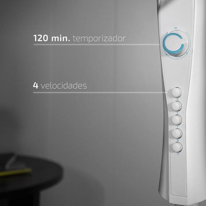 Ventoinha de P&eacute; Cecotec EnergySilence 520 Power White com Temporizador image number 7
