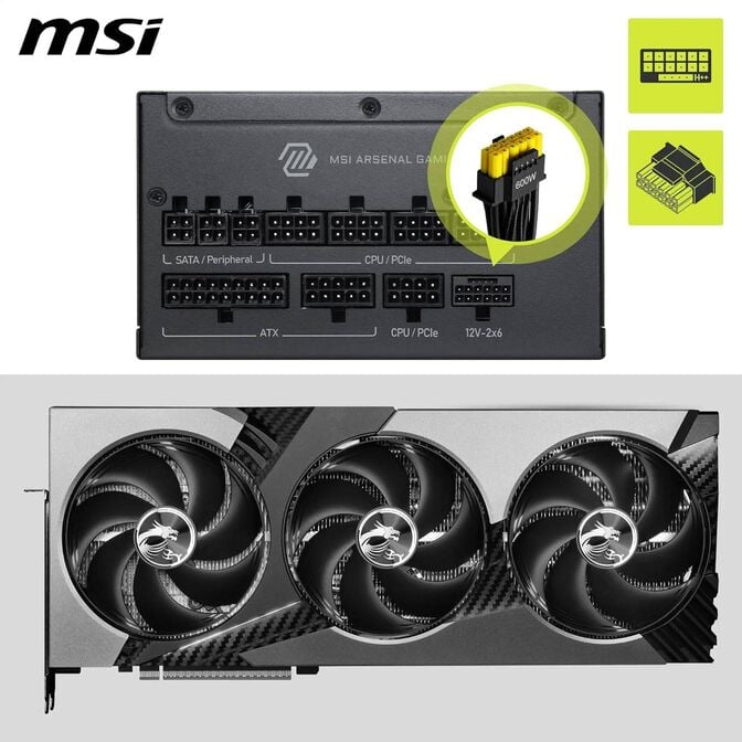 Fonte Modular MSI MAG A1000PLS 1000W 80+ Platinum PCIE 5.1 image number 3