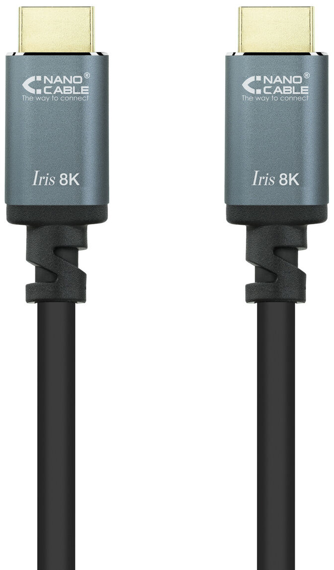 Cabo HDMI V2.1 8K Nanocable IRIS A M/M 0.5 M Preto image number 1