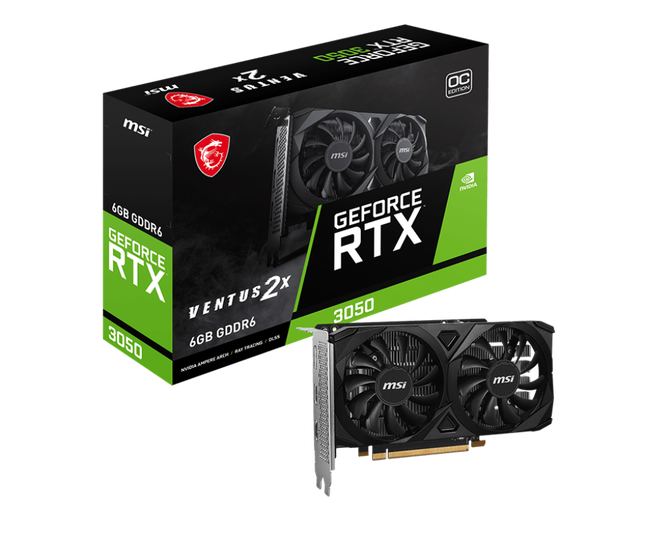 Gr&aacute;fica MSI GeForce&reg;️ RTX 3050 VENTUS 2X E OC 6GB GDDR6 image number 0