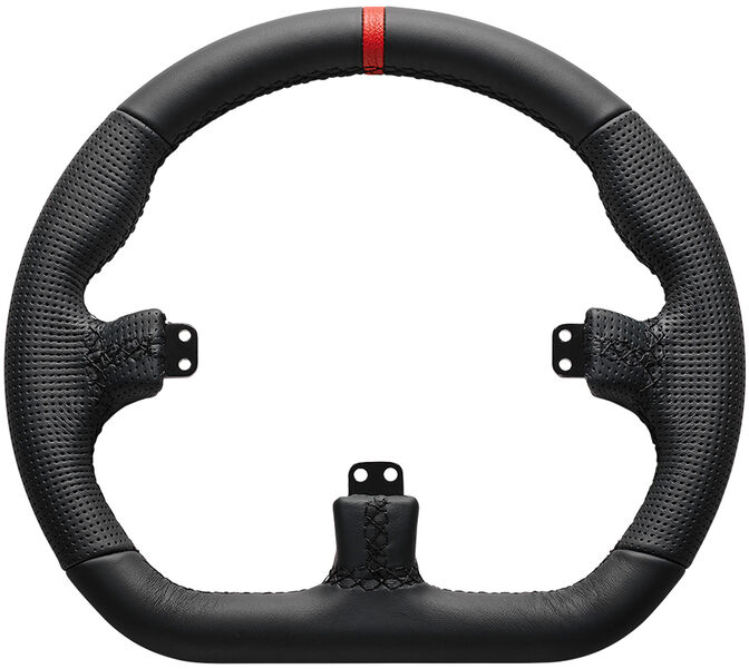 Volante para Buttonplate Asetek SimSports GT Rim - Closed D - Couro Preto image number 2