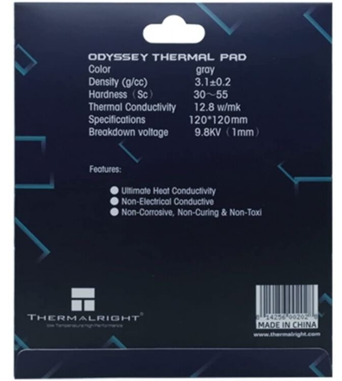 Thermalright ODYSSEY Thermal Pad 120 x 120 x 0.5mm image number 2