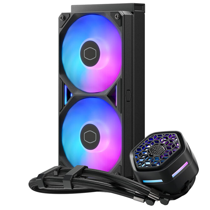 Water Cooler CPU Cooler Master MasterLiquid ATMOS II VRM Fan ARGB 240mm Preto image number 1