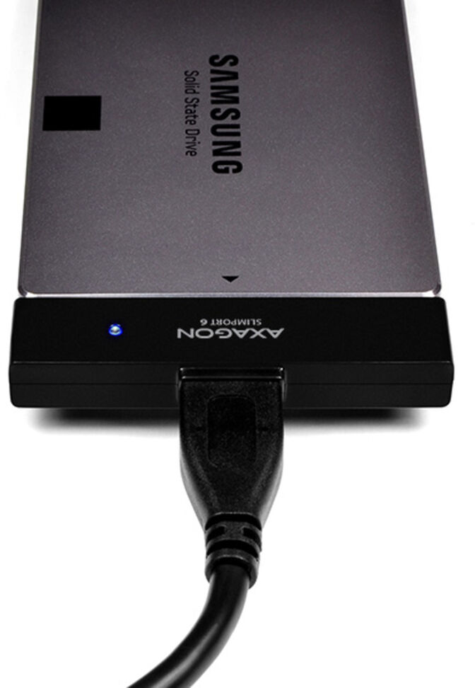 Adaptador AXAGON ADSA-1S6 SLIMPort6, USB 3.0, 2,5" SSD/HDD, SATA 6G - Caixa Inclu&iacute;da image number 6