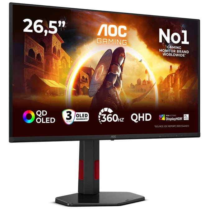 Monitor AOC Gaming 26.5" Q27G4SDR QD-OLED QHD 360Hz 0,03ms Adaptive-Sync HDR1000 image number 1