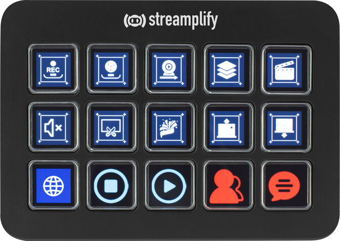 Streaming Deck Streamplify LCD 15 KEYS W/HUB - Preto image number 0