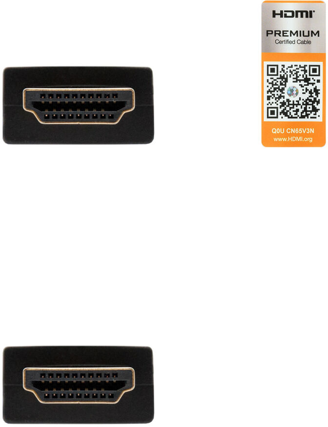 Cabo HDMI V2.0 4K@60Hz 18Gbps / Ethernet Nanocable A M/M 2 M Preto image number 2