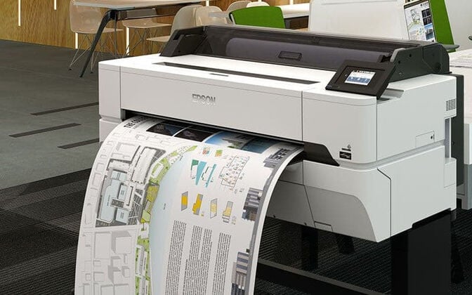 Impressora Epson SureColor SC-T5405 Com Suporte 36" Jacto de Tinta Grande Formato LAN WiFi USB 3.0 com Cortador image number 2