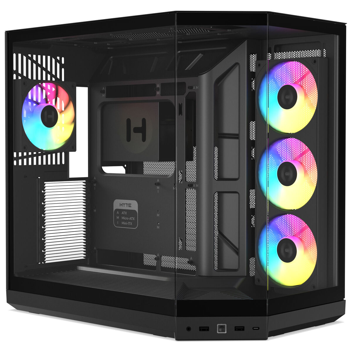 Caixa E-ATX Hyte Y50 Vidro Temperado Preto