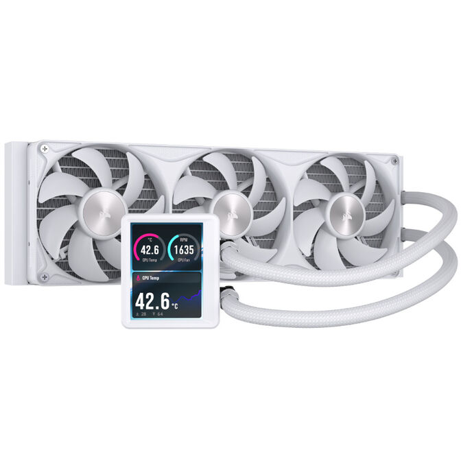 Water Cooler CPU Corsair NAUTILUS II RS LCD 360mm Branco image number 0