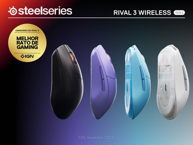 Rato Steelseries Rival 3 Wireless/Bluetooth Gen2 Aqua image number 7
