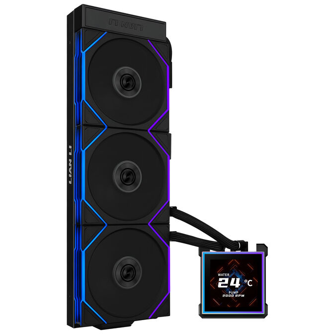 Water Cooler CPU AIO Lian Li HydroShift II LCD-S 360TL Wireless Preto - 360mm image number 0