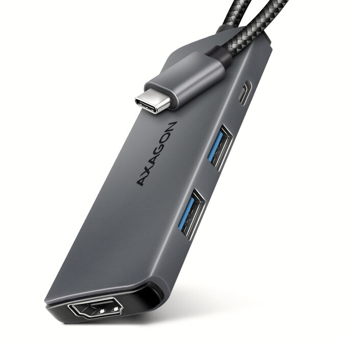 Multiport-USB-C Hub AXAGON HMC-5H8K USB-C 3.2 Gen 1, 2x USB-A, 1x USB-C, 8K HDMI, PD 100W, 15cm USB-C cable image number 0