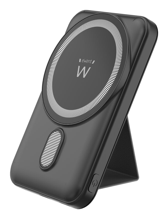 Powerbank Ewent EW1162 Wireless Magsafe 10000mAh 22.5W Preta image number 0