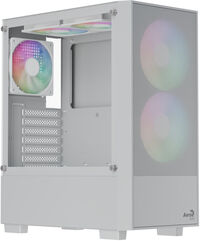 Caixa ATX Aerocool B508A Flow ARGB Vidro Temperado Branco