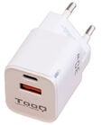 Carregador GaN Tooq USB-C/PD 30W + USB-A/QC 30W image number null