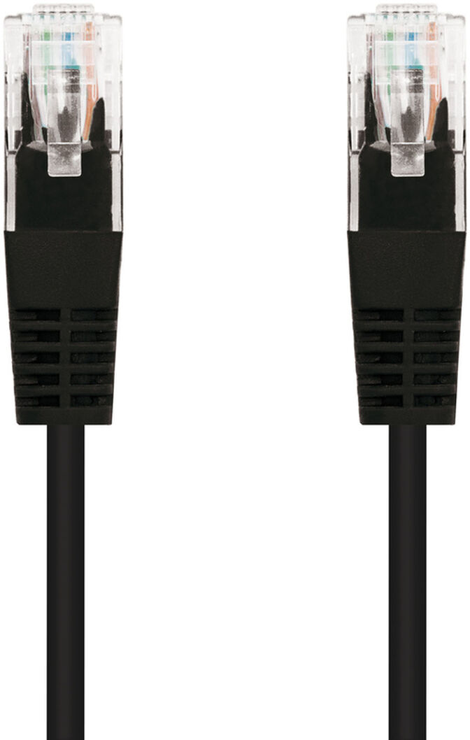 Cabo de Rede Nanocable RJ45 UTP CAT.5E AWG24 1 M Preto image number 1