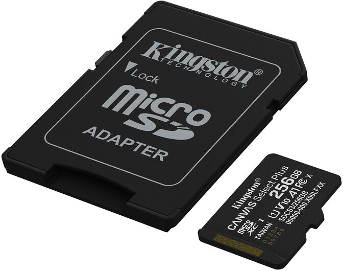Cart&atilde;o Kingston Canvas Select Plus Gen3 150MB/s MicroSDHC UHS-I A1 256GB image number 1