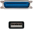 Cabo Conversor Nanocable USB Impressora Paralela A/M CN36(IEEE1284)/M 1.5 M Preto image number null