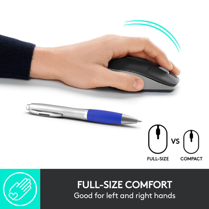 Rato Logitech M190 Full Size Wireless Cinzento image number 7