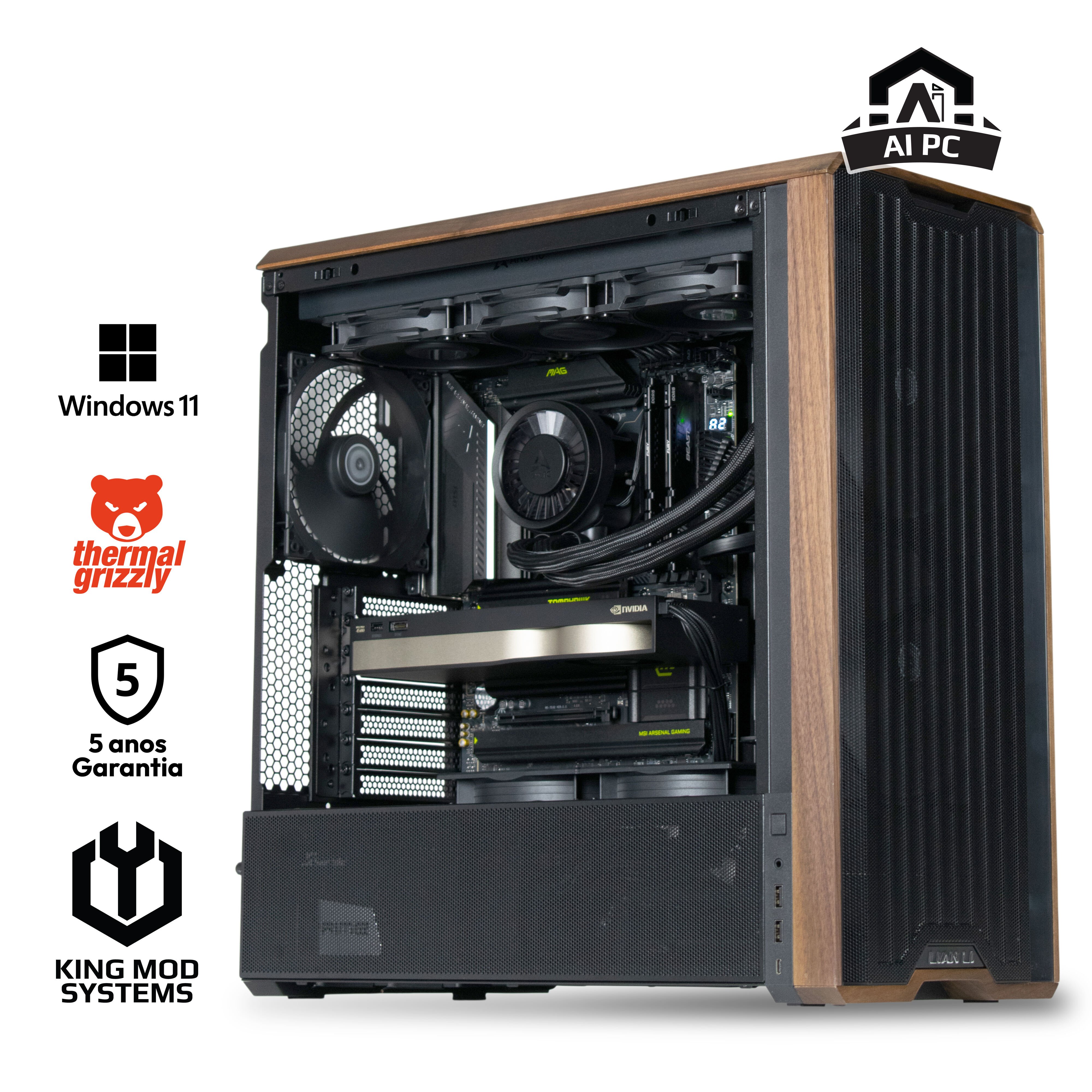Computador King Mod AI-PC Intel Ultra 7 270K Plus 128GB DDR5 2x2TB RTX PRO 4500 32GB W11 PRO