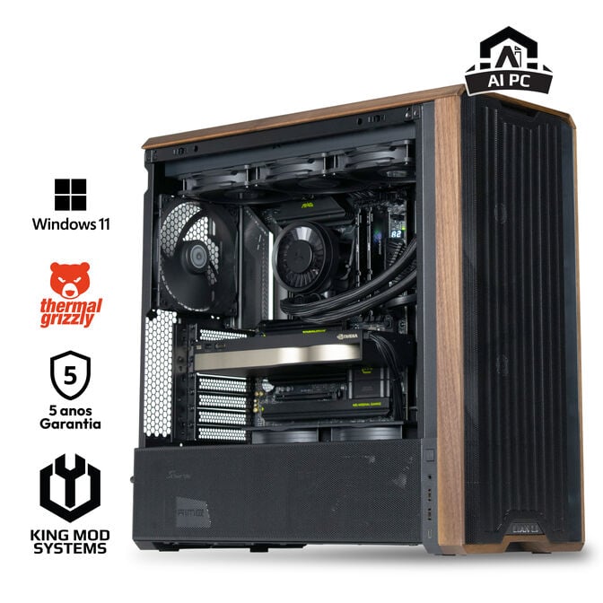 Computador King Mod AI-PC Intel Ultra 7 270K Plus 128GB DDR5 2x2TB RTX PRO 4500 32GB W11 PRO Bonus