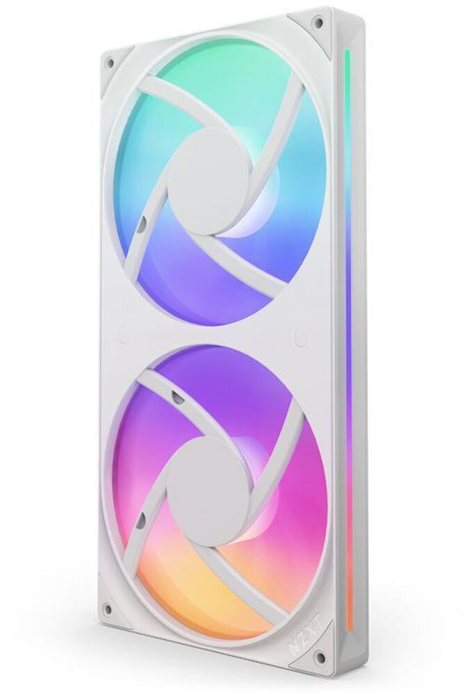 Ventoinha NZXT F280 RGB Core Single-Frame Brancas - Dupla Vento&iacute;nha 140mm (280mm) image number 1