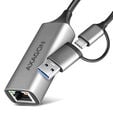 Adaptador AXAGON ADE-TXCA Gigabit Ethernet 10/100/1000 - USB 3.1 Tipo C + USB-A image number null