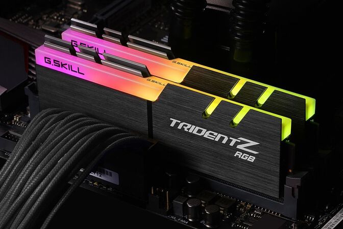 G.Skill Kit 16GB (2 X 8GB) DDR4 3600MHz Trident Z RGB CL18 image number 2