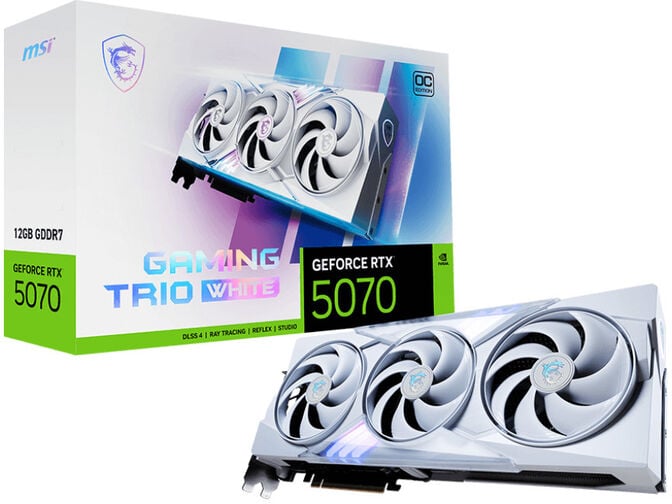 Gr&aacute;fica MSI GeForce&reg; RTX 5070 GAMING TRIO OC WHITE 12GB GDDR7 DLSS4 Bonus