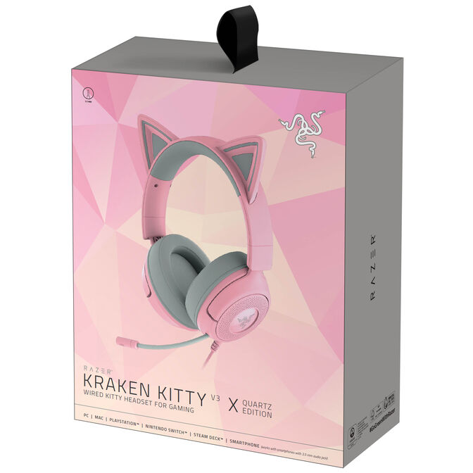 Headset Razer Kraken Kitty V3 X Wireless/Bluetooth Quartz image number 5