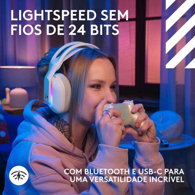 Headset Logitech Astro A20 X Lightspeed Wireless/Bluetooth Branco image number 18