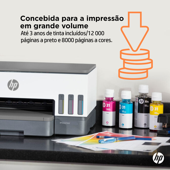 Impressora Multifun&ccedil;&otilde;es a Jato de Tinta HP Smart Tank 7005 All-in-One WiFi image number 9