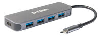 HUB USB D-Link USB-C Macho > 3 x USB 3.0 (SS) + 1 x USB 3.0 Quick Charge (BC 1.2) + 1 x USB-C (Thunderbolt 3) (PD60W)