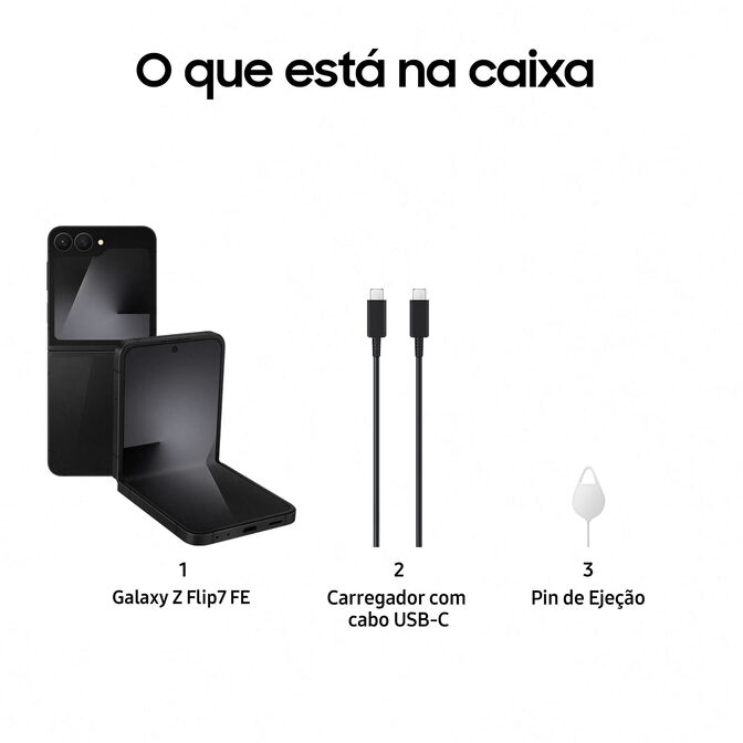 Smartphone Samsung Galaxy Z Flip 7 FE 5G 6.7" (12 /256GB) 120Hz Branco image number 4