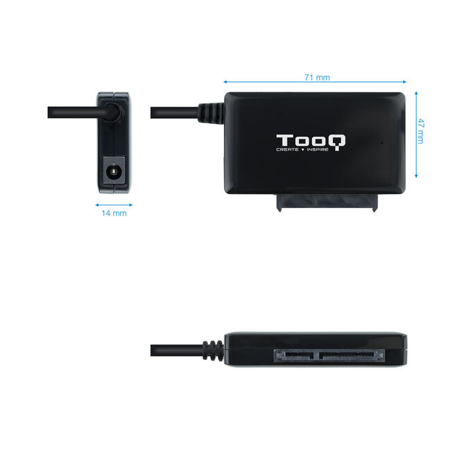 Adaptador Tooq USB 3.0 USB-C SATA HDD/SSD 2.5" / 3.5" image number 2