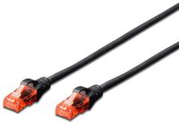Cabo de Rede Ewent RJ45 U/UTP Cat.6 2 M Preto