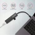 HUB USB-C AXAGON HMC-GL3A 3x USB-A + GLAN, USB 3.2 Gen 1 hub, metal image number null