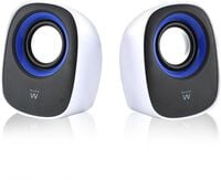 Colunas Ewent Est&eacute;reo 2.0 5W RMS Brancas