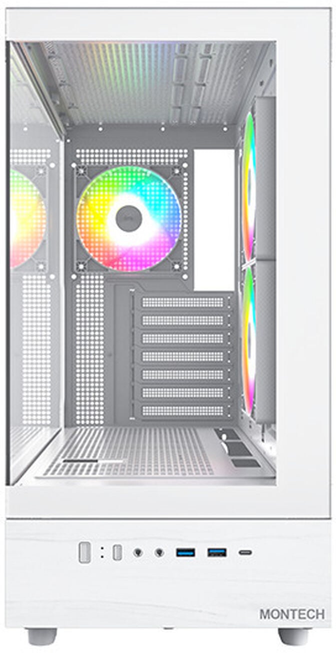 Caixa ATX Montech XR RGB Vidro Temperado Branco image number 4