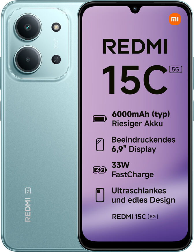 Smartphone Xiaomi Redmi 15C 5G 6.9" (4 / 128GB) 120Hz Verde image number 0