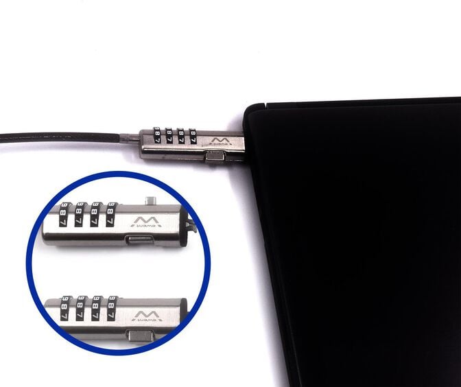 Cabo/Cadeado de Seguran&ccedil;a Ewent EW1238 NanoSaver 1.8m com C&oacute;digo image number 1