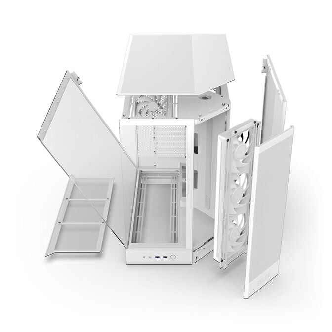 Caixa E-ATX NZXT H9 Flow RGB Branca (2025) Vidro Temperado image number 12