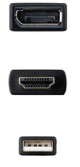 Adaptador Nanocable HDMI 2.0 > DisplayPort V1.2 0.2 M Preto image number null