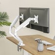Suporte de Mesa Tooq Duplo Tilt e Girat&oacute;rio c/mola 17" a 32" Max. 9Kg Branco image number null