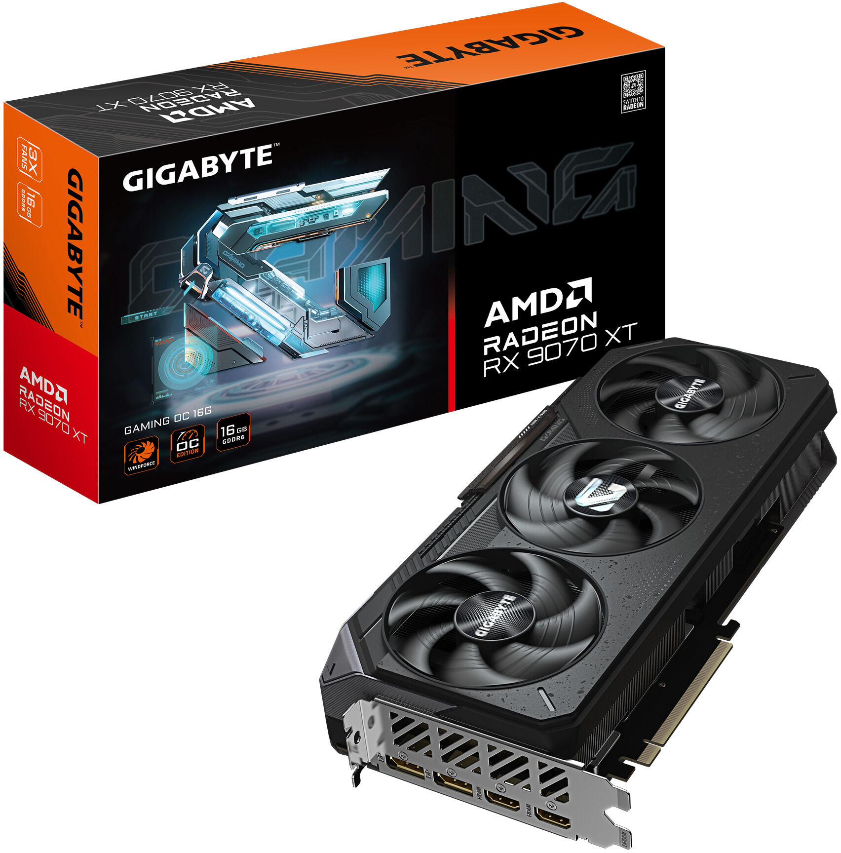 Gr&aacute;fica Gigabyte Radeon RX 9070 XT Gaming OC 16GB GDDR6